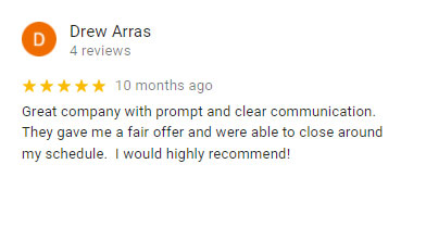 Google Review from Drew Arras