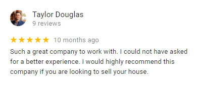 Google Review from Taylor Douglas